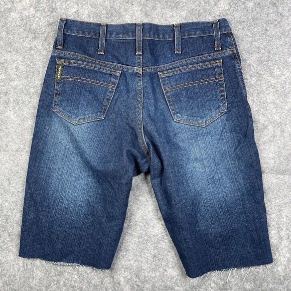 Cinch Cut Off Jean Short Adult Men's 32 Western Baggy Dark Wash Distressed - Picture 8 of 8